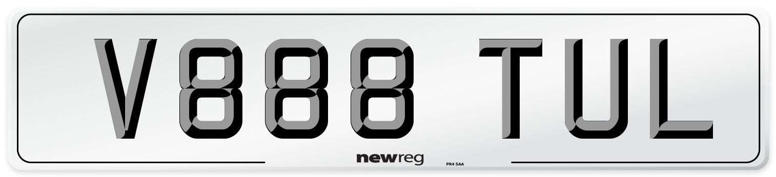 V888 TUL Number Plate from New Reg